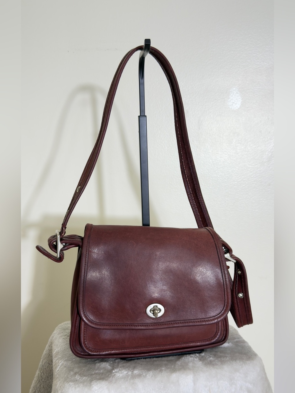 Vintage Coach Mahogany Burgundy Leather Rambler's LegacyBag 9061 Costa Rica 1999
